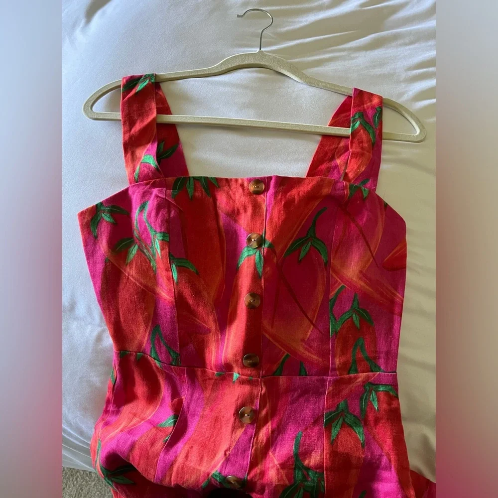 Farm Rio Linen Mini Dress XS - Picture 13 of 14